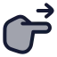 Pointingright icon with duotone rounded style