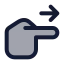 Pointingright icon with duotone standard style