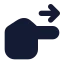 Pointingright icon with solid standard style