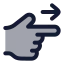Pointingright icon with duotone rounded style