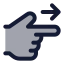 Pointingright icon with duotone standard style