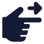 Pointingright icon with solid standard style