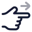 Pointingright icon with twotone rounded style