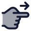 Pointingright icon with duotone standard style