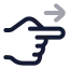 Pointingright icon with twotone rounded style
