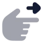 Pointingright icon with bulk rounded style