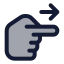 Pointingright icon with duotone standard style