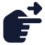 Pointingright icon with solid standard style
