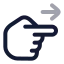 Pointingright icon with twotone rounded style