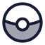 Pokeball icon with duotone standard style