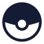 Pokeball icon with solid sharp style