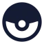 Pokeball icon with solid standard style