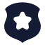 Policebadge icon with solid standard style