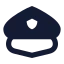 Policecap icon with solid sharp style