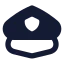 Policecap icon with solid standard style