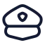 Policecap icon with stroke rounded style
