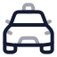 Policecar icon with twotone rounded style
