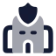 Policestation icon with bulk rounded style