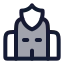 Policestation icon with duotone rounded style