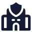 Policestation icon with solid standard style