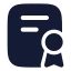 Policy icon with solid rounded style