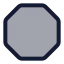 Polygon icon with duotone standard style