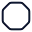 Polygon icon with stroke rounded style