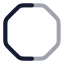 Polygon icon with twotone rounded style