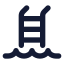 Pool icon with solid standard style