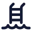 Pool icon with solid standard style