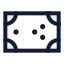 Pooltable icon with stroke sharp style
