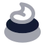 Poop icon with bulk rounded style