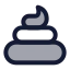 Poop icon with duotone standard style