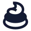 Poop icon with solid sharp style