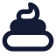 Poop icon with solid standard style