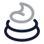 Poop icon with twotone rounded style