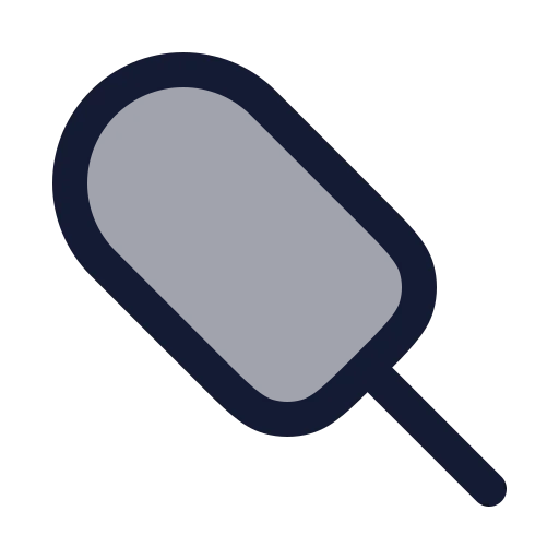 Popsicle Icon in Duotone Rounded style