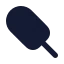 Popsicle icon with solid rounded style