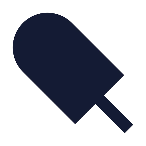 Popsicle Icon in Solid Sharp style