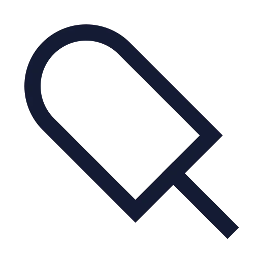 Popsicle Icon in Stroke Sharp style