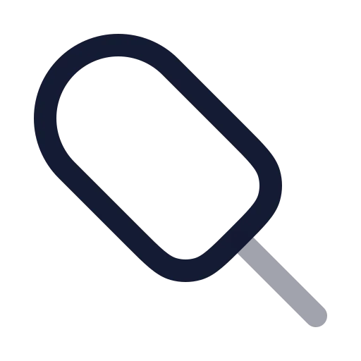 Popsicle Icon in Twotone Rounded style