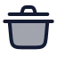 Pot icon with duotone rounded style