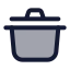 Pot icon with duotone standard style