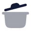 Pot icon with bulk rounded style