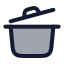 Pot icon with duotone rounded style