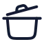 Pot icon with stroke rounded style