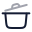 Pot icon with twotone rounded style
