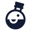 Potion icon with solid sharp style