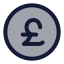 Poundcircle icon with duotone rounded style
