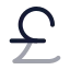 Pound icon with duotone rounded style